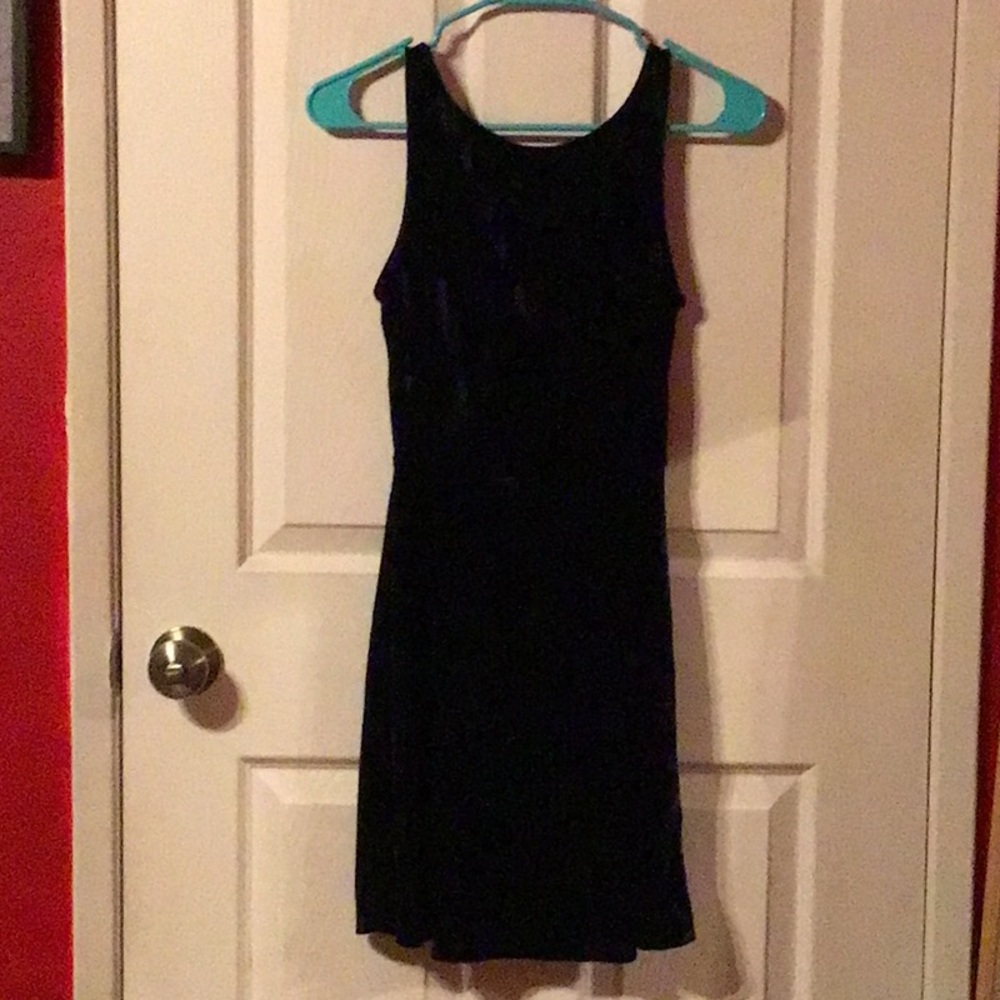 Royal blue, crushed velvet dress